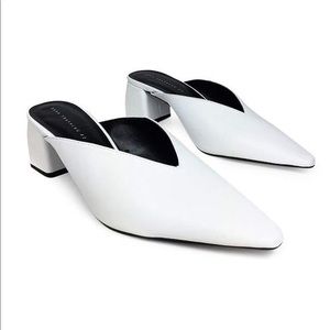 Zara White Mules